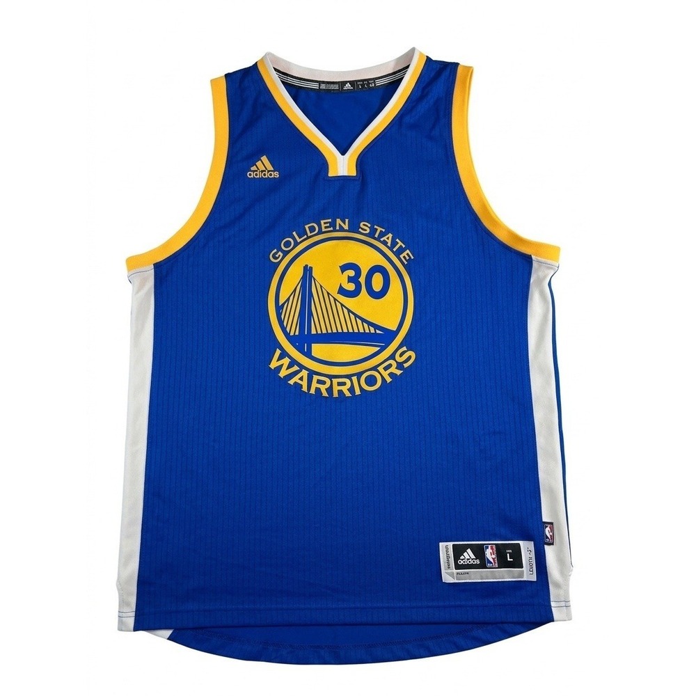 Adidas Stephen Curry Golden State Warriors NBA Swingman Jersey Blue Size L